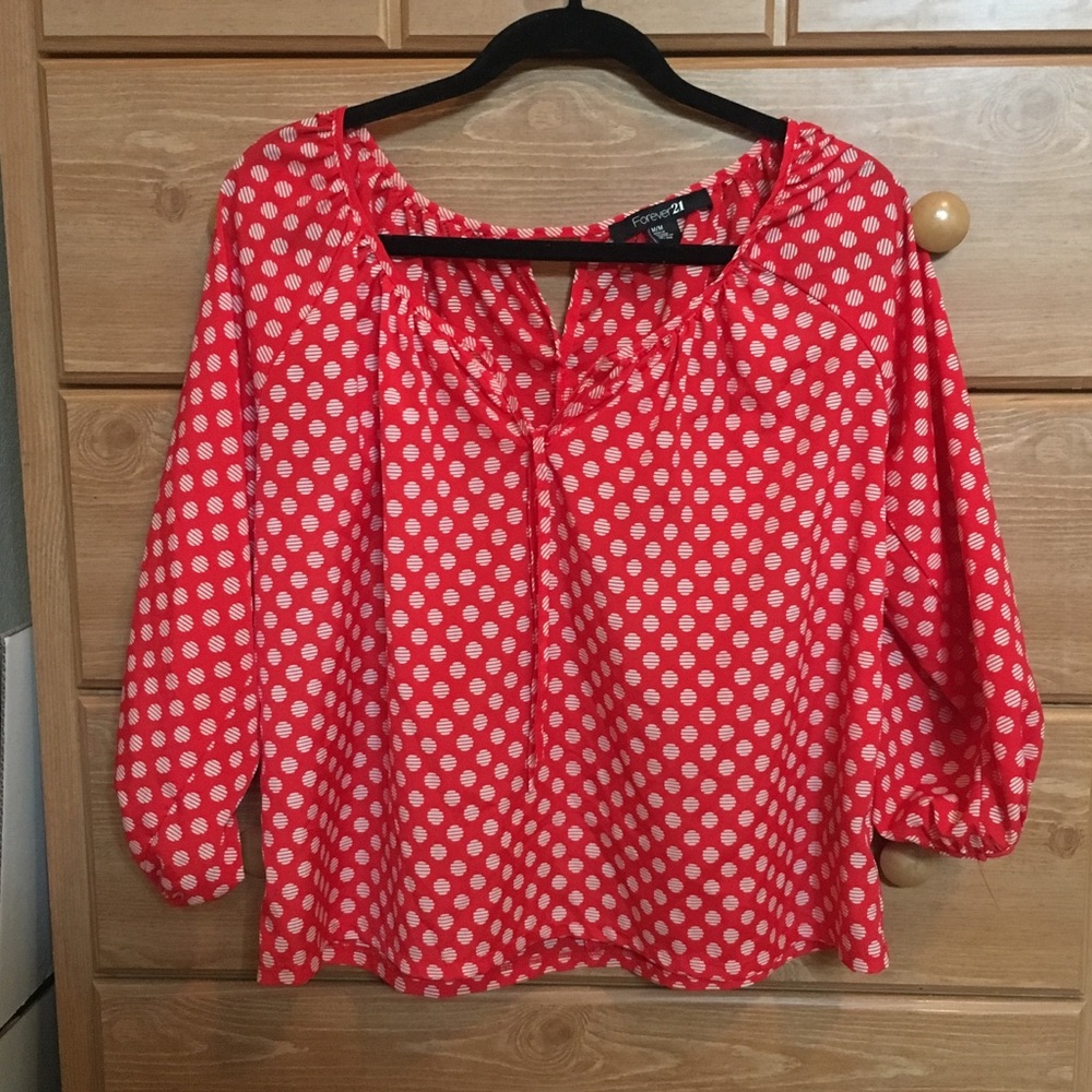 Cute polka dot forever 21 blouse